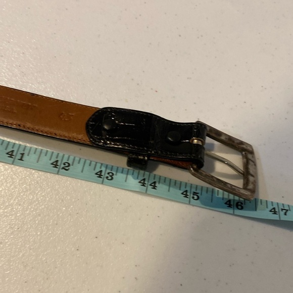 FLEMING OF BUCKHEAD Genuine Alligator Leather Belt Black 43 - Picture 5 of 14